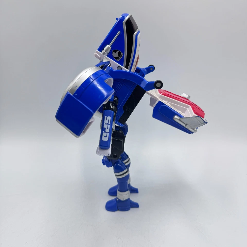 Figura de acción suelta Power Rangers SPD Blue Delta Morphin Ranger to Vehicle 6" Foto 2 de 4