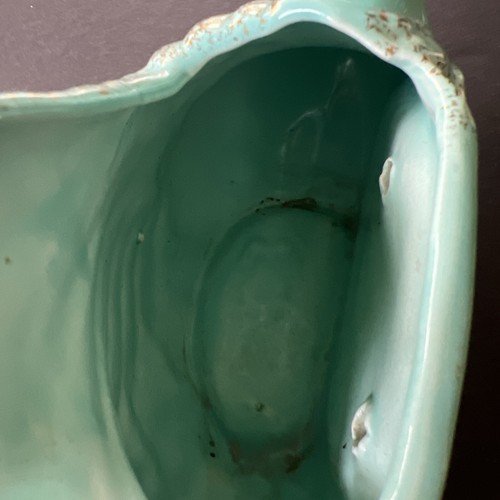 Vintage California Originals 636 Swan Wall Pocket Turquoise & Gold 8" MCM Deco - Picture 9 of 13
