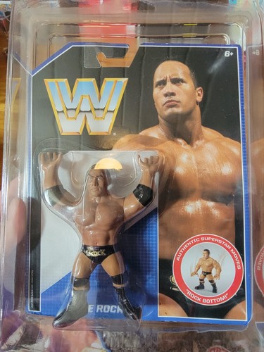 WWE Mattel Retro The Rock Action Figure W/ Protect...
