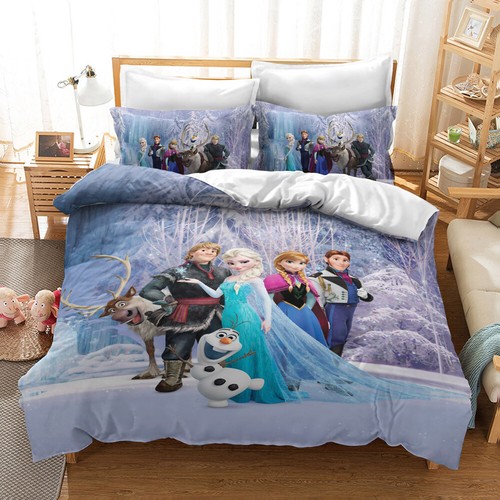 Bettbezug Bettwäsche Set Single Double King, großer Teppich Disney Frozen Elsa Doona - Bild 9 von 46