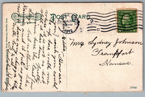Postcard Denver CO c1912 City Park Pavilion CDS Machine Cancel - Picture 2 of 2
