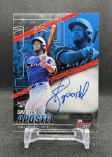 2021 Bowmans Best SHERTEN APOSTEL Rookie Best Of 2021 On Card AUTO Texas Rangers