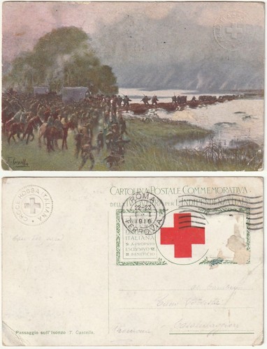 MILITÄR - ILLUSTRATOR - T. CASCELLA - ITALIENISCHES ROTES KREUZ - REISE 1916 -11000