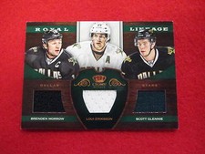 2012 Crown Royale Royal Lineage triple jersey Eriksson Morrow Glennie Stars jsy