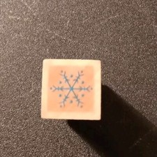 Mounted Rubber Stamp Small 6 Point Snowflake Winter Holiday Snow Card Making