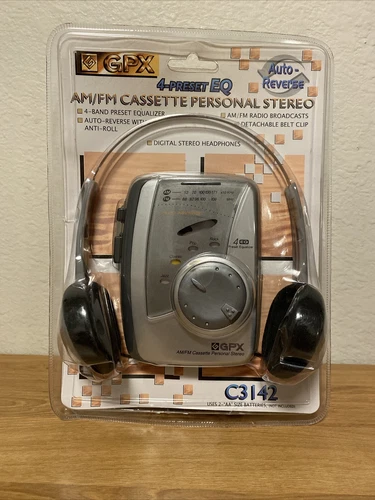 Vintage GPX AM/FM Cassette Personal Stereo Model No. C3142 - NEW