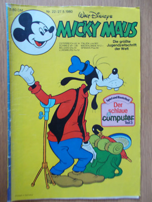Comics, Micky Maus Hefte, Nr. 22 / Jahrgang 1980 , Walt Disney, Ehapa