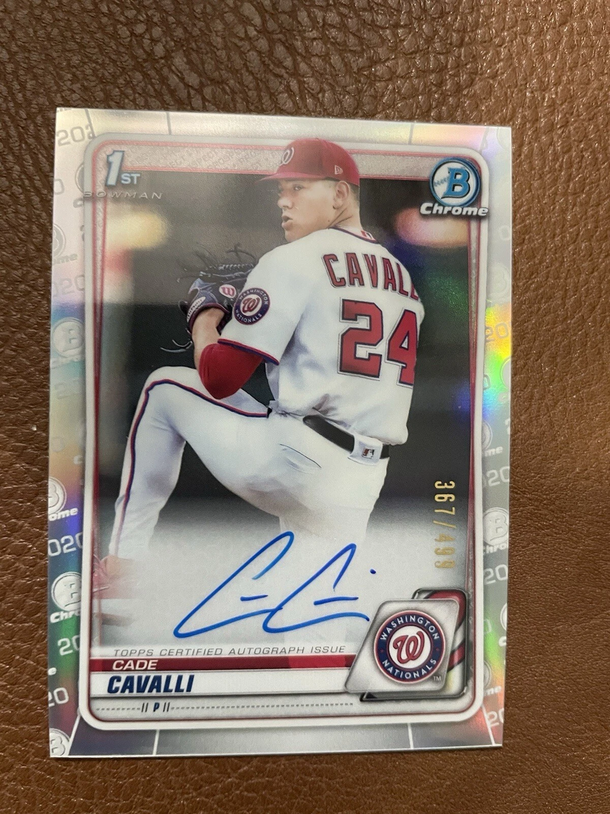 2020 Bowman Chrome 1st Bowman Cade Cavalli Auto Refractor /499 Sp