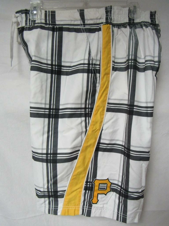 Pittsburgh Pirates Mens Size 32 Embroidered Swim Trunks Board Shorts C1 126 - Image 3 of 4