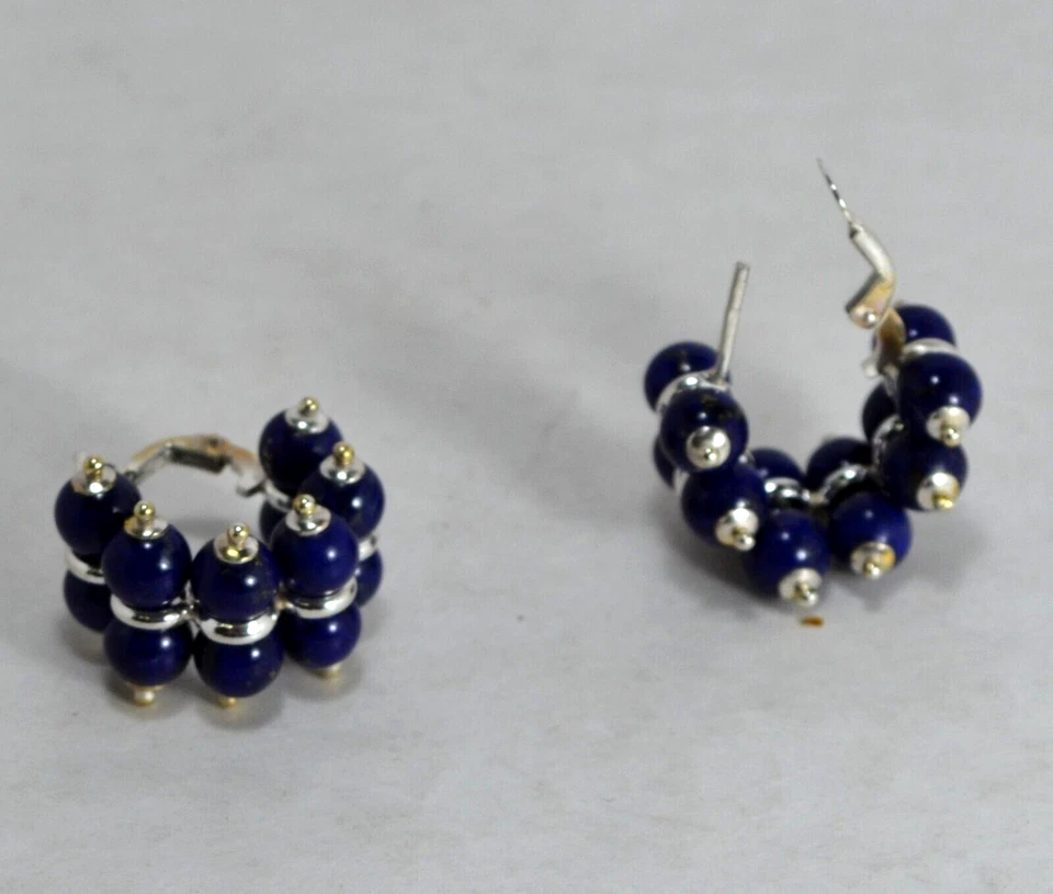 ORECCHINI ARGENTO 925 BRUCHI IN LAPIS 6 mm ARGENTO NATURALE AGHT 0940 - Immagine 2 di 3