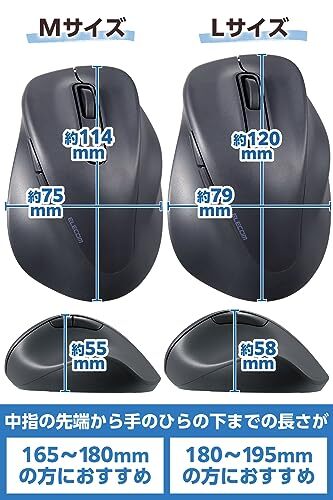 ELECOM Mouse Wireless Mouse EX-G Wireless 2.4GHz Quiet M Size 5 Buttons - Picture 7 of 7