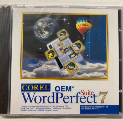 Corel WordPerfect Suite 7 CD Windows 95