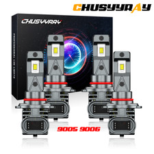9005 9006 LED Headlights Kit Combo Bulbs 6500K High Low Beam Super White Bright