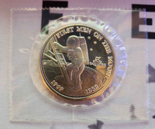 1989 MARSHALL ISLANDS Apollo 11 MEN on the MOON 20 YRS Old 5 Dollars Coin