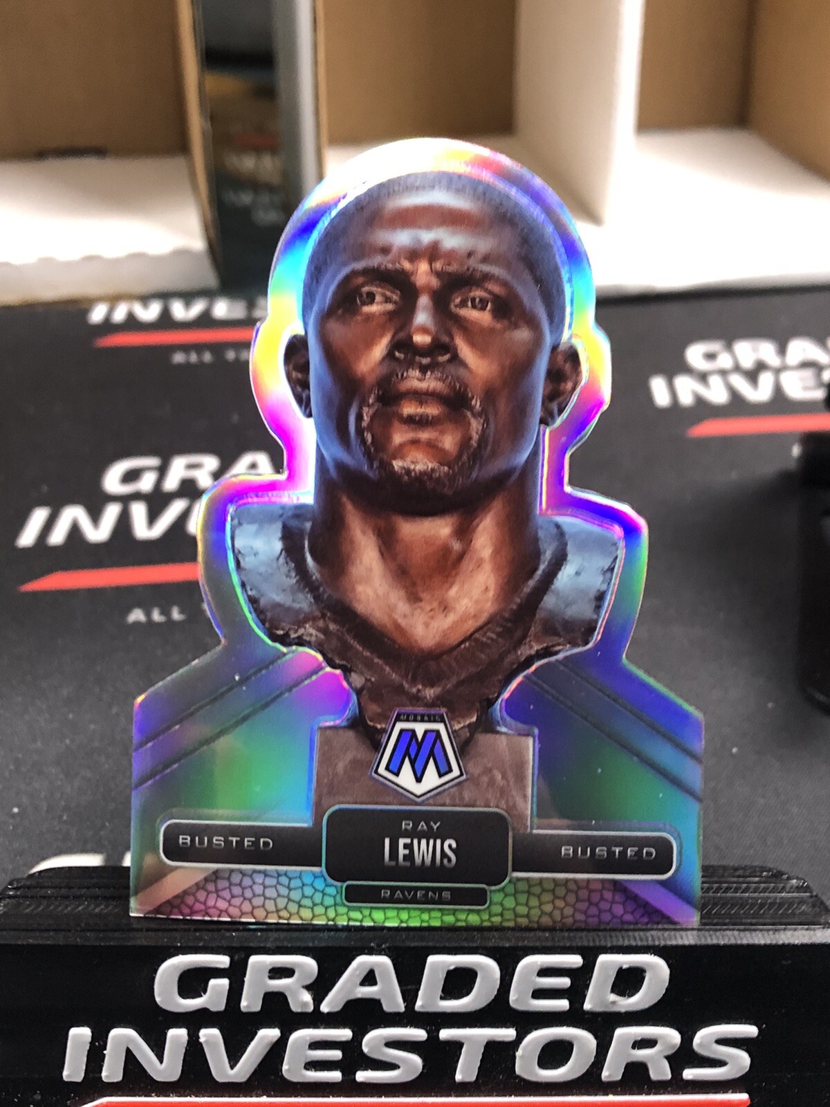 2021 Panini Mosaic Busted Ray Lewis #BU-1 HOF Case Hit $1 Shipping!