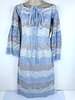 Alexia Admor Blue Long Sleeve Off the Shoulder Lace Sheath Dress Womens Size 2 | eBay Alexia Admor Blue Long Sleeve Off the Shoulder Lace Sheath Dress Womens Size 2 | eBay