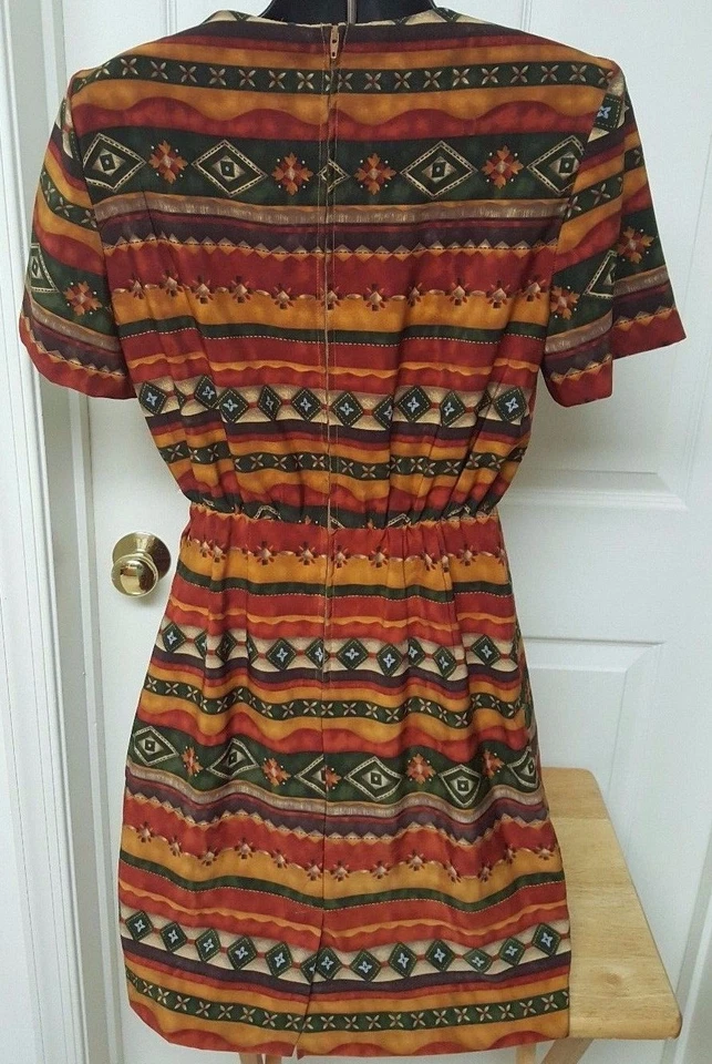 Sag Harbor Womens Dress Size 8 Multicolor Striped - Image 3 of 3