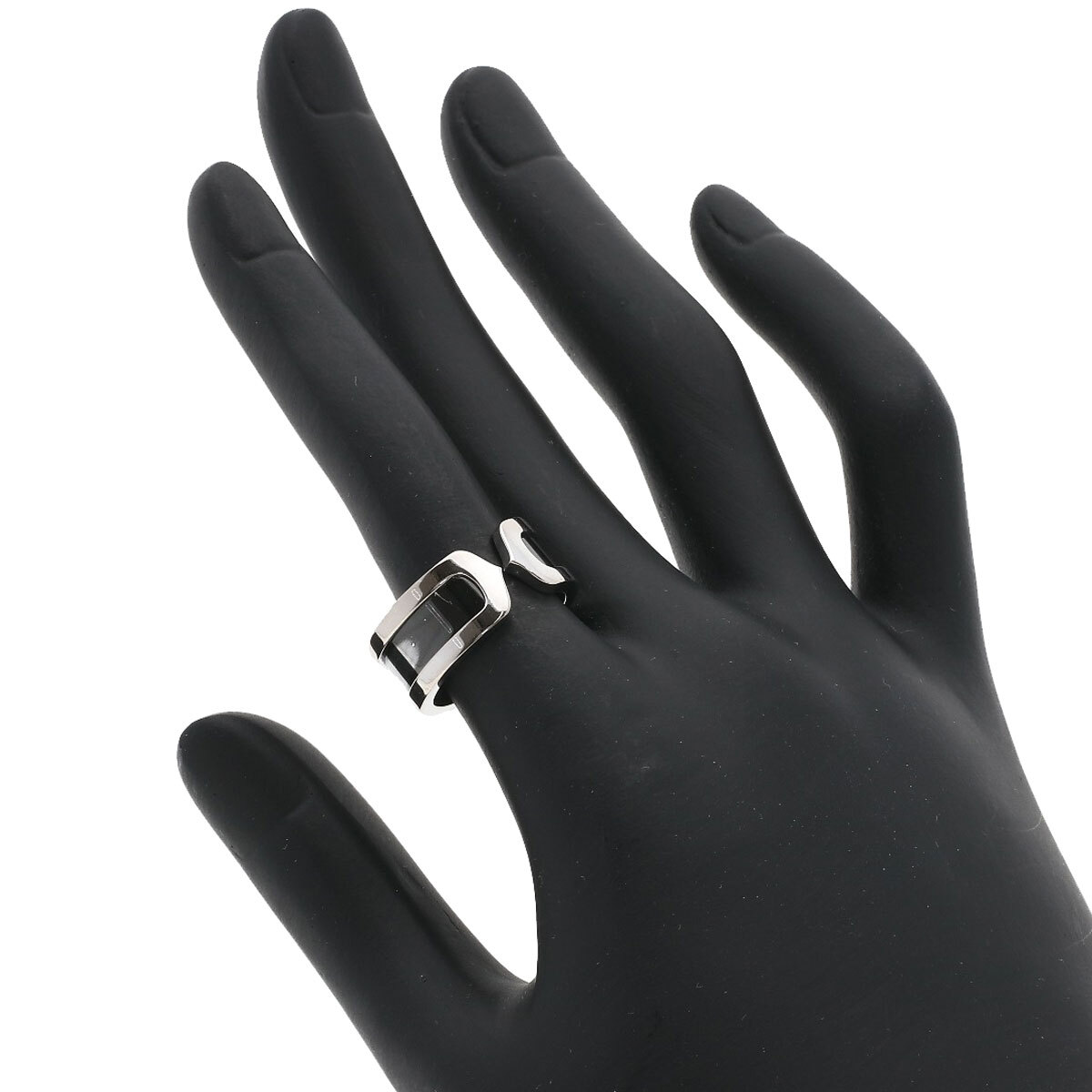 CARTIER Ring C2 Ring Black Lacquer #51 K18 White Gold | eBay