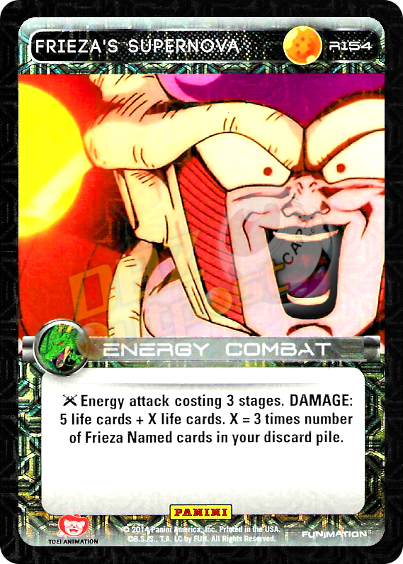 DBZ Dragon Ball Z TCG Card Panini Premiere R154 Frieza's Supernova