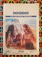 1982 Defender Atari Game Program Instruction Manual booklet only no game