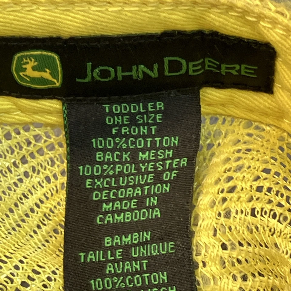 John Deere Toddler Size Trucker Hat Cap Cotton/Polyester - Image 4 of 4