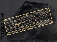 HOTCHKISS M201 24V MESSING PLATTE PLATTE RITZEL ..... - JEEP WILLYS