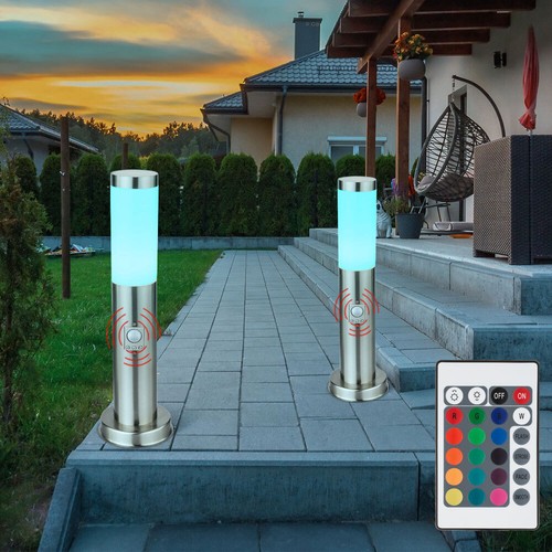 Stehlampe Pollerleuchte Wegelampe Säulenleuchte Fernbedienung dimmbar Sensor LED - Bild 6 von 12