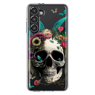 For Samsung Galaxy S24 Ultra S23 S22 S21 Skull Design Hybrid Phone Case Cover