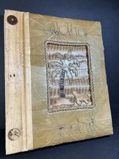 Vintage Photo Album Handmade Scrapbook Aloha Hawaii Banana Leaf Palm Tree 9  x11  