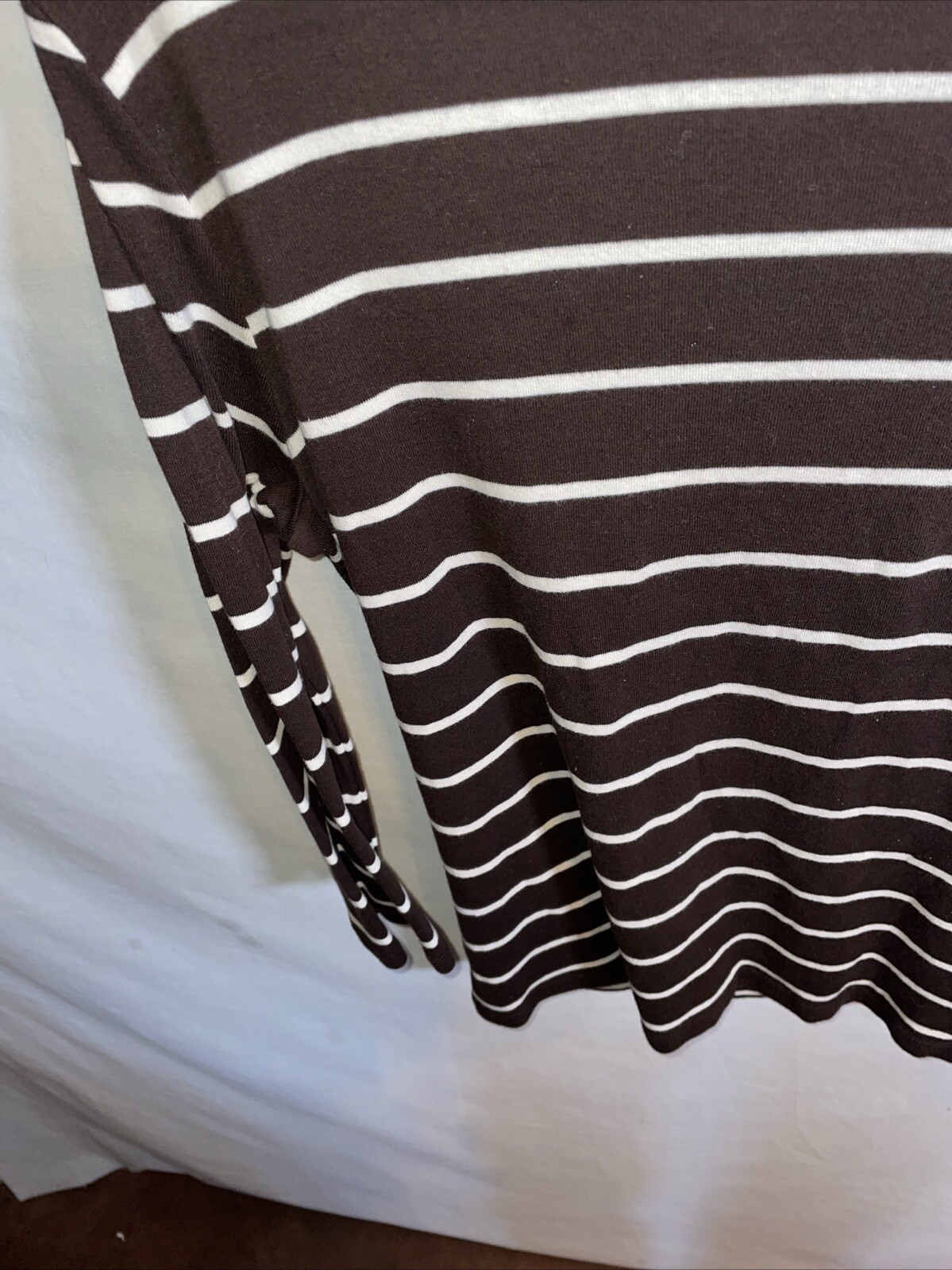 Lauren Ralph Lauren Dressy Blouse Womens Size XL Brown Striped Going Out Party thumbnail 6