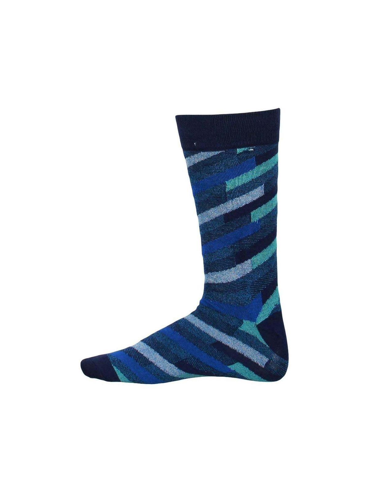 PERRY ELLIS Mens Navy Breathable Moisture Wicking Casual Crew Socks 7-12