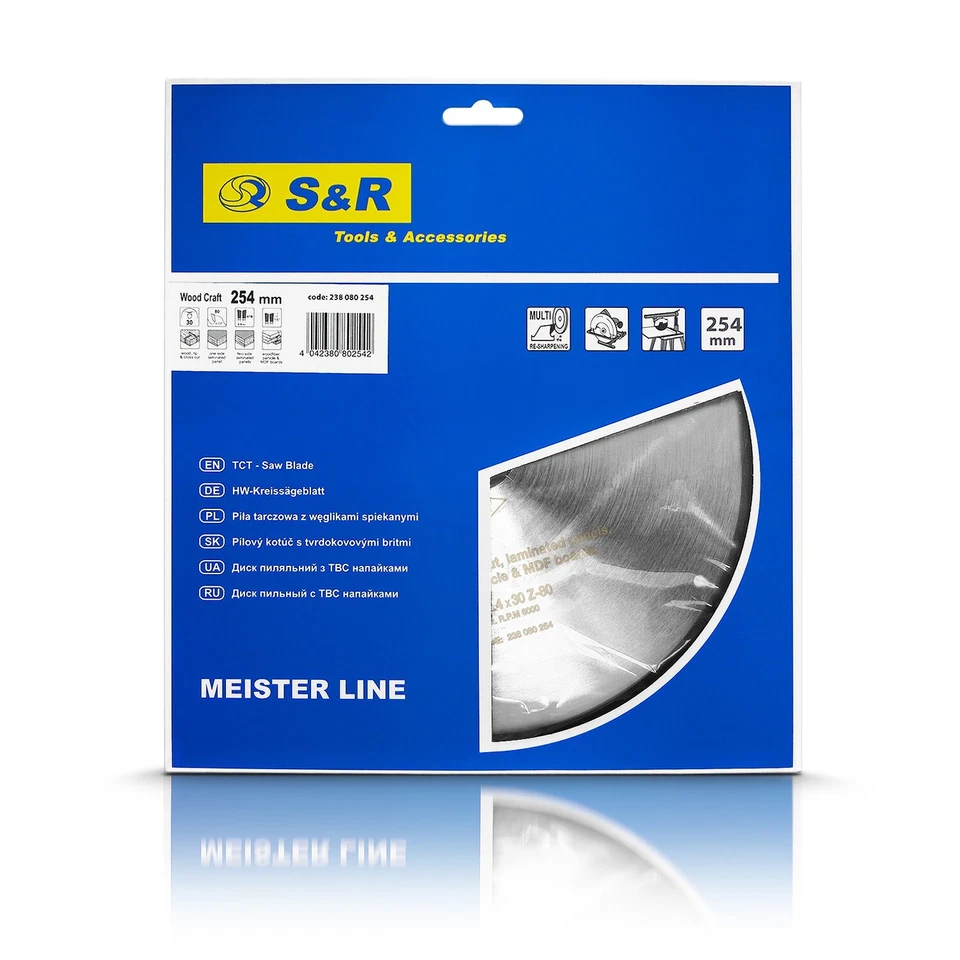 S&R Kreissägeblatt 254x30x2,4mm 80T /Wood Craft/ Holz Kraft in Profiqualität - Bild 2 von 4