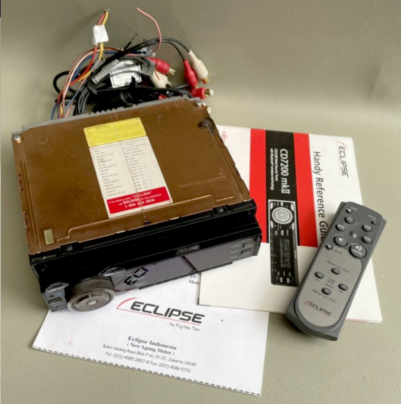 ECLIPSE CD7200 MK2 Single DIN SQ Car Audio CD MP3 Radio Bluetooth USB