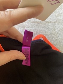 L'Agent Agent Provocateur Eleena Strappy Bikini Bottom Navy Orange NWT Size L