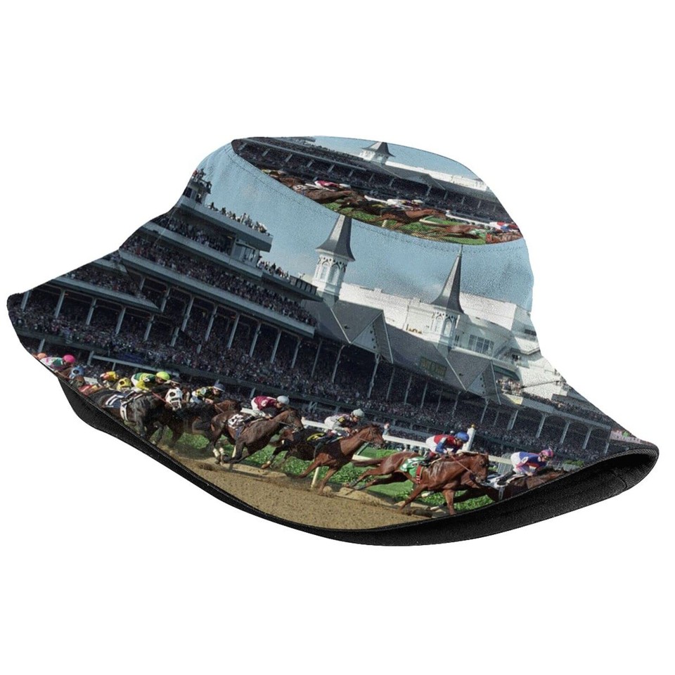 Cool Horse Race Bucket Hat Beach Sun Hat Packable Fisherman Cap Travel