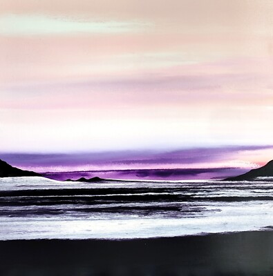 Abstraktes Bild Natur  Landschaft 80x80cm Gemälde auf Leinwand Modern Original