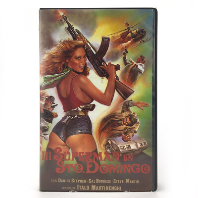 3 SUPERMAN EN SANTO DOMINGO Italo Martinenghi Gena Gas Daniel Stephen SEALED VHS