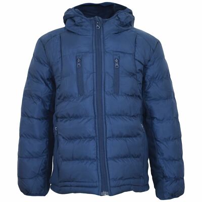 Kinder Jungen Mode wattierte lässige Schuljacke marineblau Luftpolster Mantel Winterkleidung