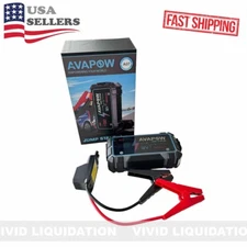 Portable Battery Jump Starter 1500A 12V Jumper Cables Kit AVAPOW Factory Sealed