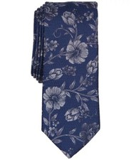 Bar III Men's Waverly Floral Grey Necktie- OS