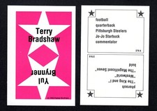Terry Bradshaw Steelers Football Vintage 1990 Parker Brothers Game Card #379A