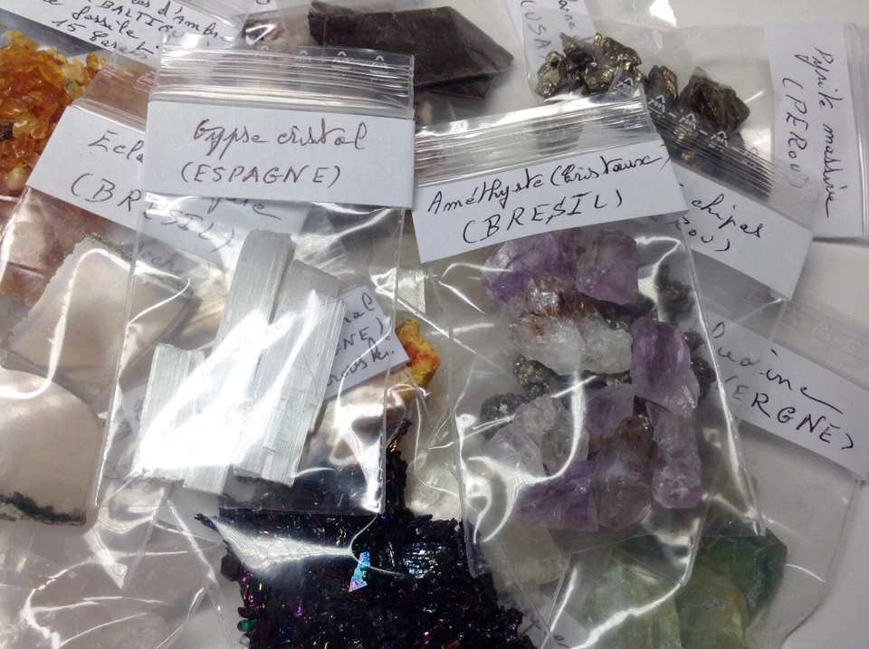 Promo Lot revendeur 15 sachets 15 sortes collection de mini et petits minéraux - Photo 3/4