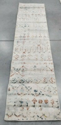 IVORY / PINK 2' X 9' Back Stain Rug, Reduced Price 1172706332 TUL240D-29