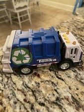 Toughest Mini Hasbro Tonka Garbage Truck Recycling Blue Light Sound Trash Tough