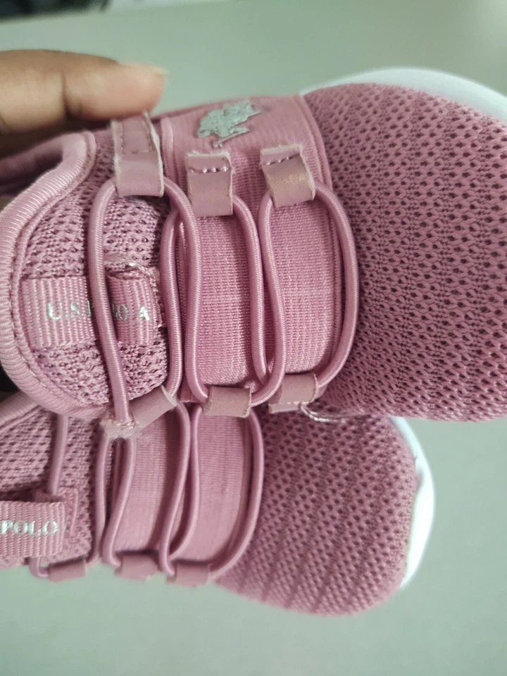 US Polo ASSn Bebé Niña Zapatillas Zapatos Talla 5 Color Como un Rosa y Morado Foto 2 de 4