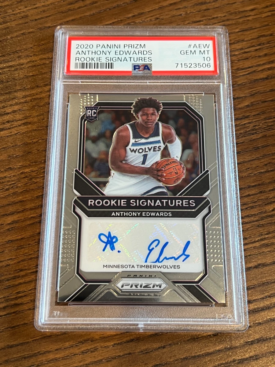 PSA 10 2020-21 Panini Prizm Anthony Edwards RC Prizm Rookie Signatures Auto