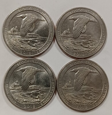 4 2018 P Block Island ATB Quarter Error Some 2 Die Chips 4 Coins 