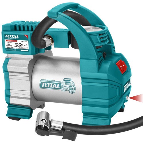MINI COMPRESSORE ARIA PORTATILE AUTO 12V GONFIATORE RUOTE 140PSI TOTAL - Foto 2 di 2