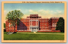 Vintage Postcard VA Harrisonburg Veteran's Admin Facility Hospital -5814