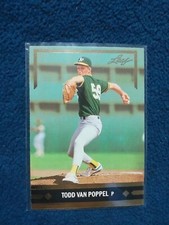 1991 Leaf #BC9 Todd Van Poppel Gold Leaf Rookie Oakland Athletics